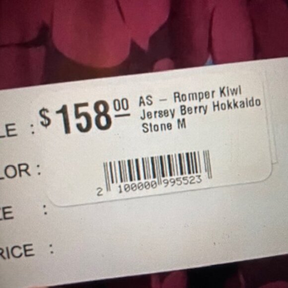 AVA SKY HAWAII Romper Kiwi Jersey Berry Hokkaido Stone Pocket Sweet Very Nice XS - Picture 11 of 15